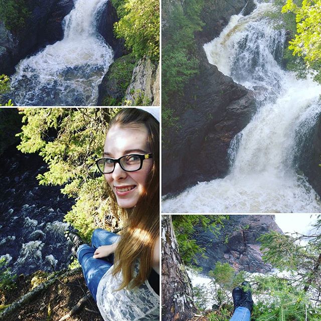 One of my favorite things about hiking alone is climbing things that would make my mom freak out and showing her later..... such as the cliffs I dangled my feet over today at Devil's Cauldron Falls.
#devilscauldron #waterfalls #hiking #selfie #precarious #northernminnesota #judgecrmagneystatepark
P.S. Don't show my mom before I show her on Saturday. ;) - Carmen Fradera Olmo (@winterrocket)