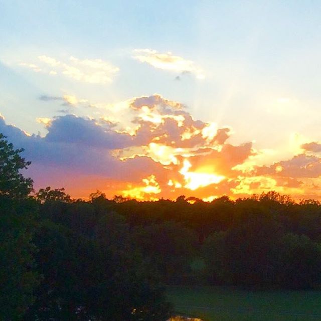 #Good #morning #everyone. #early #sunrise here in #Indiana with #pretty #colors in the #sky #skyline #skyporn #skylovers #cloud #clouds #cloudporn #cloudchaser - cakes and cookies (@marsha_lingle)