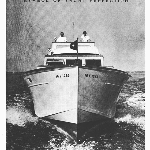 Fairfform Flyer... #Symbol of #yacht #perfection #innovation #performance -#huckins #yachtkingfisher #1953 - Vels university (@yachtkingfisher)