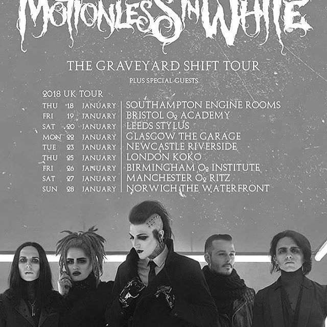 Expecting to go to at least 2 of these shows... but which ones? Are any of you guys going? -
-
-
#motionlessinwhite#motionlessinwhitearmy#miwarmy#graveyyardshift#miw#miwband#uktour#horrormetal#metal#goth#nugoth#gothgirl#alternative#alternativegirl#askingalexandria#marilynmanson#ofmiceandmen#parkwaydrive#bands#youtuber - Taylor kaye James<3 (@charlieee_motionless)